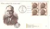 25853)lettera F.d.c. F. Roosevelt Con 4x6c  + Annullo - Sonstige & Ohne Zuordnung