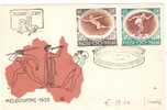 25878)lettera F.d.c. Melbourne 1956 Con 10 Gr + 40 Gr + Annullo - FDC