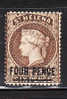 St Helena 1884-94 Queen Victoria 4p On 6p Surcharged Mint - Isola Di Sant'Elena