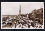 Real Photo Animated Postcard Central Promenade & Blackpool Tower - Lancashire - Ref 414 - Blackpool