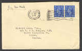 Great Britain By Airmail Deluxe SWANSEA Cancel Cover 1946 To Malmö Sweden Pair Of King George VI - Brieven En Documenten