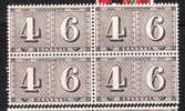 Switzerland 1943 Centenary Of Postage Stamps Zurich 1843 Blk Of 4 MNH - Neufs