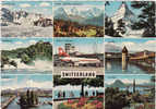 Suisse - 1968, Zurich Airport, Diavolezza, Eiger,Jungfrau, Matterhorn, Rheinfall, Lac Leman,..  Ecrire, - Port