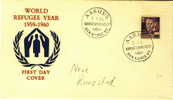 DENMARK FDC MICHEL 377 REFUGIEES 1960 - Refugiados