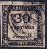 30c Taxe Carré TB (Y&T N° 6, Cote 160€) - 1859-1955 Gebraucht