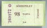 Estonia: One-way Bus Ticket From Narva (16) - Europe