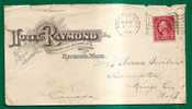 HOTEL RAYMOND - Stenzel And Bloomer - RAYMOND, WASH 1924 COVER To CANADA - Hostelería - Horesca