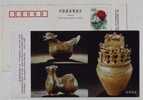 Hometown Of Ancient Pottery,unearthed Antique,China 1999 Shangyu Landscape Advertising Pre-stamped Card - Porcelaine