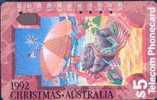 # AUSTRALIA 45 Christmas 1992 - Wombat At The Beach 5 Anritsu  -animal- Tres Bon Etat - Australia