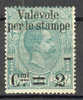 Italy 1890 Mi. 64 Parcel Post King Umberto I. Overprinted Valevole Per Le Stampe MH - Neufs