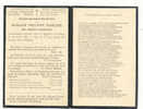 Faire-part De Décès De Mde J. Lambrette épouse De P. Marlier   - Verviers 1912 - Andere & Zonder Classificatie