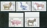 ● BULGARIA  - Rep. Pop. - ANIMALI - 1991  - N. 3391 / 95  Usati , Serie Completa  - 604 - Usati