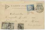 N°10 En 3 Ex Et N°28a Destination Du Havre Sur Cpa Agen Affranchie N° 107 - 1859-1959 Brieven & Documenten