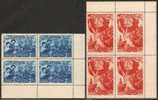 Russia / Soviet Union 1947 Mi# 1114-1115 ** MNH - Block Of 4 - Neufs