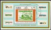 1989 Mi# Block 115 Used - 58th FIP Congress And 101st Anniv. Of Bulgarian Railways - Usati