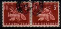 TRINIDAD & TOBAGO  Scott #  110  VF USED Pair - Trinidad En Tobago (1962-...)