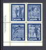 Canada Scott # 632a MNH VF LLPlate # 1 Block Of 4 Keep Fit In Summer Sports. Swimming, Jogging, Cycling, Hiking. - Blokken & Velletjes