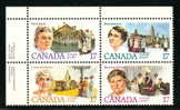 Canada 879 - 882 MNH VF UL  Inscription Block Of 4 Canadian Feminists..............................c12 - Num. Planches & Inscriptions Marge