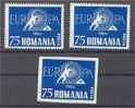 ROMANIA, EXILE, EUROPA 1960 3 STAMPS, TWO PERF ONE IMPERFORATED, ALL NH - 1960