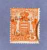 MONACO TIMBRE N° 75 OBLITERE SERIE ARMOIRIES EFFIGIES ET VUES - - Used Stamps