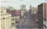Riverside Avenue Spokane WA, 1940s/50s Vintge Postcard, Autos Piano Advertisement On Building Wall - Spokane