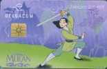 # BELGIUM CA2 Mulan 5 Disney 200 So3   -disney-   Tres Bon Etat - With Chip