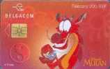 # BELGIUM C36 Mulan 3 Disney 200 So3     -disney-  Tres Bon Etat - Avec Puce