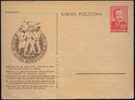 Poland 1951 Fischer 128  World Youth Festival, Berlin,  Picasso Flying Dove POSTAL STATIONERY ** - Picasso