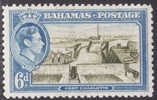 BAHAMAS / KING GEORGE VI / 6d  / FORT CHARLOTTE / MH* - 1859-1963 Colonia Britannica