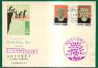 WORLD REFUGEE YEAR - ANNÉE MONDIALE Du RÉFUGIÉ  - TAIWAN CHINA FORMOSE 1960 FDC - Yvert # 318/9 - Flüchtlinge