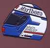 Pin's, F1, Alain Prost, Casque, Marlboro, Cigarette - Car Racing - F1