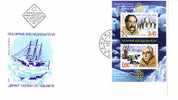 BULGARIA / Bulgarie  2005  Polar Explorers, Amundsen,Peary S/S- FDC - Pinguine