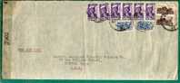 SOUTH AFRICA - VF PROFUSE FRANKING (10 Stamps) CENSORED AIR MAIL COVER To BOSTON - Autres & Non Classés