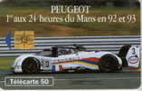 # France 379 F401 PEUGEOT 905 6 50u So3 07.93  -voiture,car-  Tres Bon Etat - 1993