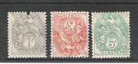 FRANCE CRETE 1902  YT 1,  3, 5 * - Andere & Zonder Classificatie