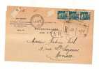 06 VILLEFRANCHE S.MER  1.12.45 / 31.12.45 IMPR.INT.1° Ech. REC. + AR Tarif à 6F. - 1945-54 Marianne (Gandon)