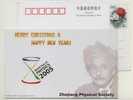 Albert Einstein,China 2004 World Physics Year Zhejiang Physical Society Advertising Pre-stamped Card - Albert Einstein