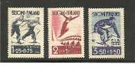 Fin Mi.Nr.208-10/  FINNLAND - Ski-Wettkämpfe 1938 ** MNH - Neufs