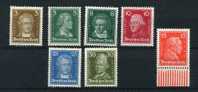 Reich    Michel Nr 385/394**   Postfrich ++ Cote 153 E   Célébrités Artistes Et Savants - Unused Stamps