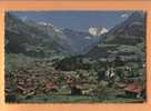 F590 Frutigen Village, Eglise, Doldenhörner, Balmhorn Altels, Elsighorn. Oblitéré Frutigen 1964 Vers Paris 6ème. - Frutigen