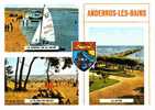 CPSM. ANDERNOS LES BAINS. CHENAL DE LA JETEE. PLAGE DU BETEY. LA JETEE. DATEE 1993. FLAME. - Andernos-les-Bains