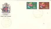 28555)lettera F.d.c. Europa Cept Con 5.50kr+ 6kr Islandesi + Annullo - Autres & Non Classés