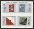 POLAND SOLIDARNOSC LOWER SILESIA 1987 SOLIDARITY FLAGS SHEETLET DESIGN 3 (SOLID1204/0844(5)) - Viñetas Solidarnosc