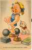 SPORTS Divers -ref  93- Halterophilie - Illustrateur Enfants Gougeon - L Enfant Et Le Petit Chien - Carte Bon Etat - - Gewichtheben