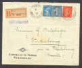 France Recommandée Registered Consulat De Suisse Strasbourg 1927 Cover Prés De Phalsbourg Maselle - Cartas & Documentos