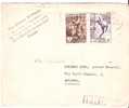 30058)lettera Con 2x2f Belghe Da Gent A Bologna Il 9-9-1955 - Sonstige & Ohne Zuordnung