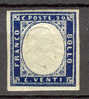 Italy Former States Sardinia 1862 Mi. 12a King Viktor Emanuel II MH Perfect Margins €100,- - Sardinië