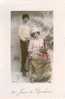 Delcampe - SPORTS D HIVER -ref 210- Couple - Luge - 365 Jours De Bonheur - Traineau  -carte Bon Etat - - Wintersport
