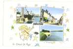 JARGEAU (45) - CPSM -  Le Pont Sur La Loire, Rue Du Faubourg De Berry, Le Camping, Cupidon - Jargeau