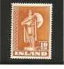 Isl Mi.Nr.240A/  - ISLAND - Wikinger In Voller Montur 1945 ** - Unused Stamps